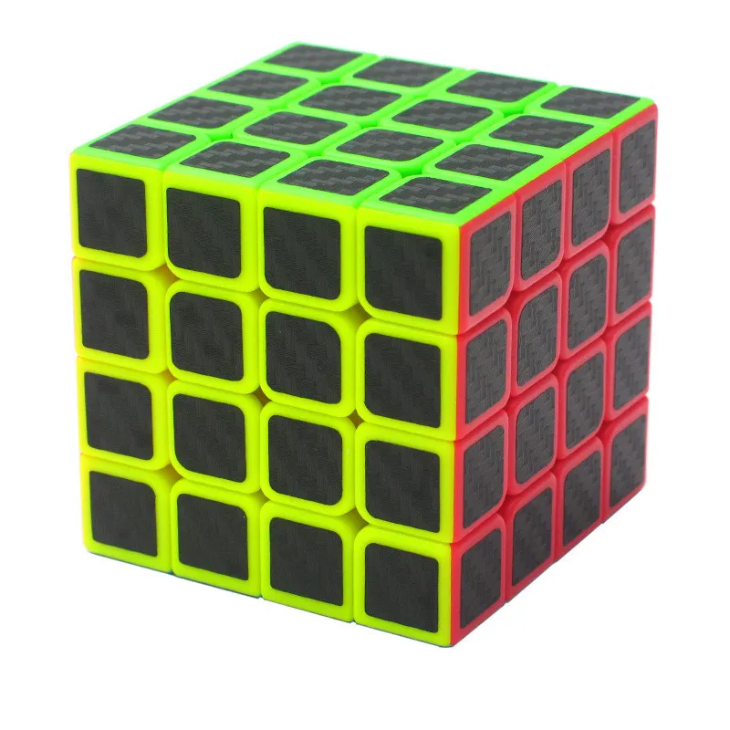 Zcube 4x4x4 Магический кубик из углеродного волокна Профессиональный Многоцветный обучающий детский скоростной кубик-головоломка 4х4 игрушки подарок