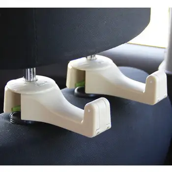 

2pcs Car Seat Back Hooks Bag Hanger Holder Universal Organizer Automobiles Headrest Mount Storage Hooks Clips 4.9