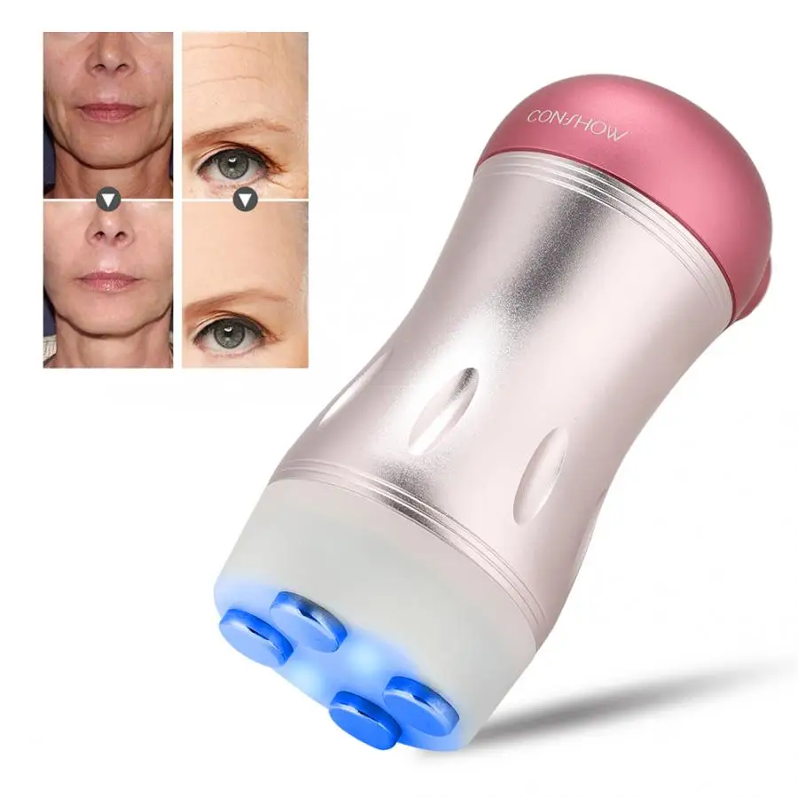 EMS Micro-Current Face Lift Beauty Machine Face Lifting Wrinkle Removal Blue Light Phototherapy Facial Massager Skin Care