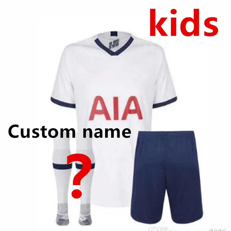 3rd Tottenham Футбольная Футболка ERIKSEN DAVIES ROSE VERTONGHEN SANCHEZ SON KANE DELE NDOMBELE Детский комплект+ носки Tottenham jersey - Цвет: kids