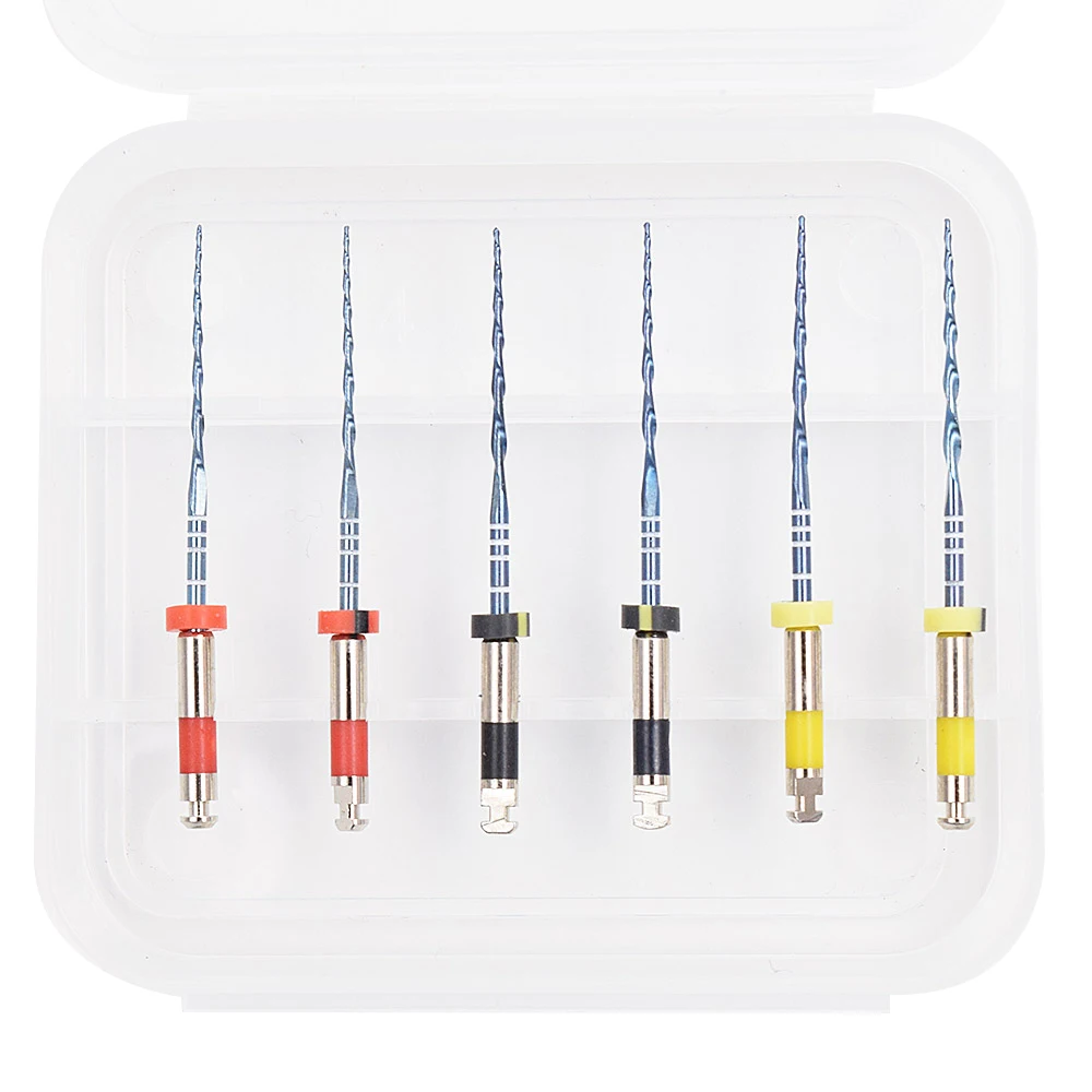 6 PCS Dental Blue Reciprocate Endodontic Files Niti Rotary Root Canal Files Heat Activated 21mm/25mm 5