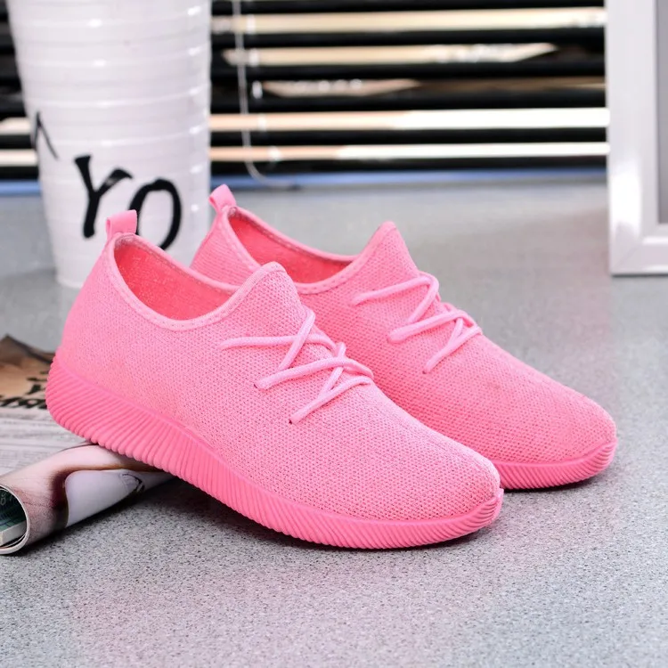 

2019 Sports WOMEN'S Shoes Spring New Style Fashion Versatile Korean-style Sneakers Mesh Breathable Comfortable Running Shoes Cas