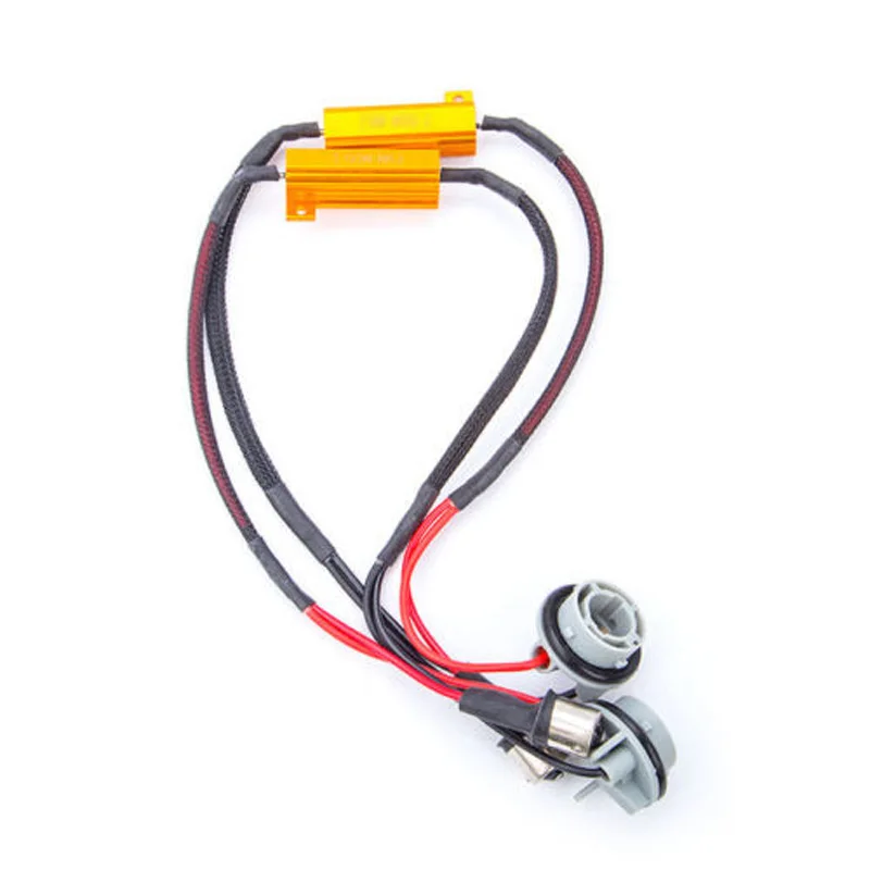 2 x BA15S P21W 1156 светодиодный лампы OBC Предупреждение декодер компенсатора нагрузки Canbus резистор
