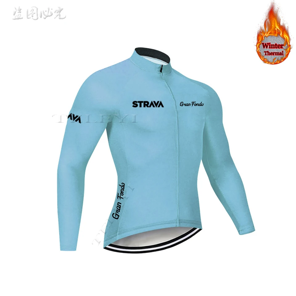 STRAVA Pro зимний термо флисовый комплект длинная велосипедная Джерси 9D гелевая подкладка Мужская MTB Ropa Ciclismo велосипед Би Велоспорт Майо Одежда