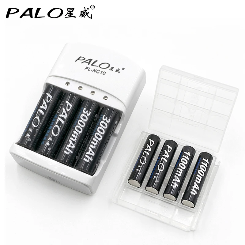 PALO превосходное зарядное устройство для 6F22 9 в AA/AAA литиевая Ni-MH Ni-CD батарея EU/US штекер зарегистрированный пост зарядное устройство C801N