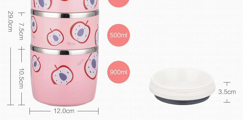 Round lunch box 22