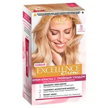 Крем-краска для волос L'Oreal Paris Excellence, светло-русый, тон 9
