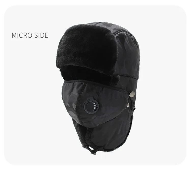Lei Feng hat female winter warm thick outdoor windproof men winter ear protection neck cap cycling cold hat with mask