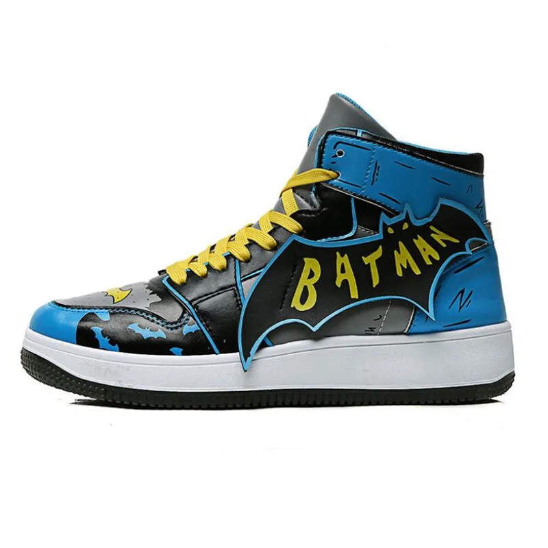 DC Movie/обувь с изображением Бэтмена для костюмированной вечеринки; дизайн для мужчин и женщин; Студенческая обувь; Модная высокая обувь для отдыха