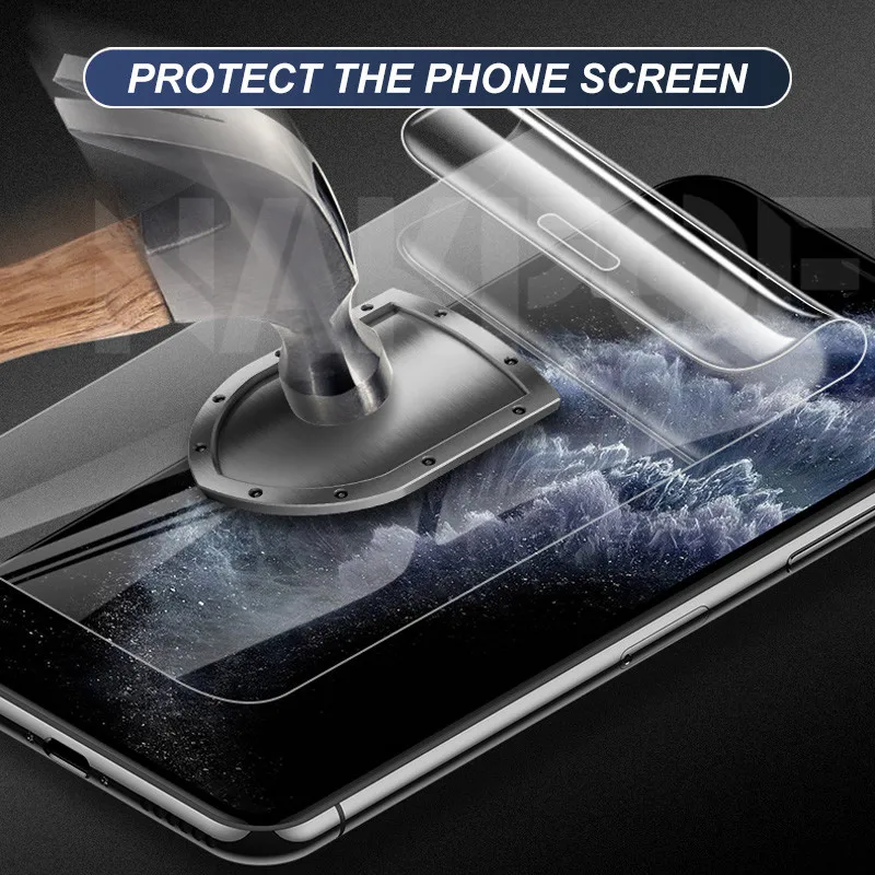 100D Гидрогелевая пленка для iPhone 11 Pro X XR XS Max полный закругленный протектор экрана для iPhone 8 7 6 6S Plus мягкая пленка чехол