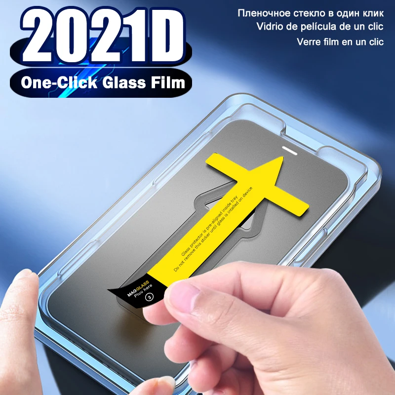 One click installation Tempered Glass For iPhone 13 11 12 Pro Max