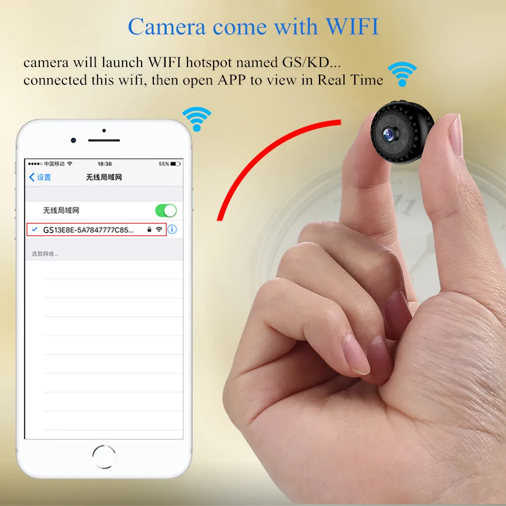  HiLEME Motion Detection mini Camera WIFI wireless 1080P Secret Small Camcorder 2019 Top Selling Rem