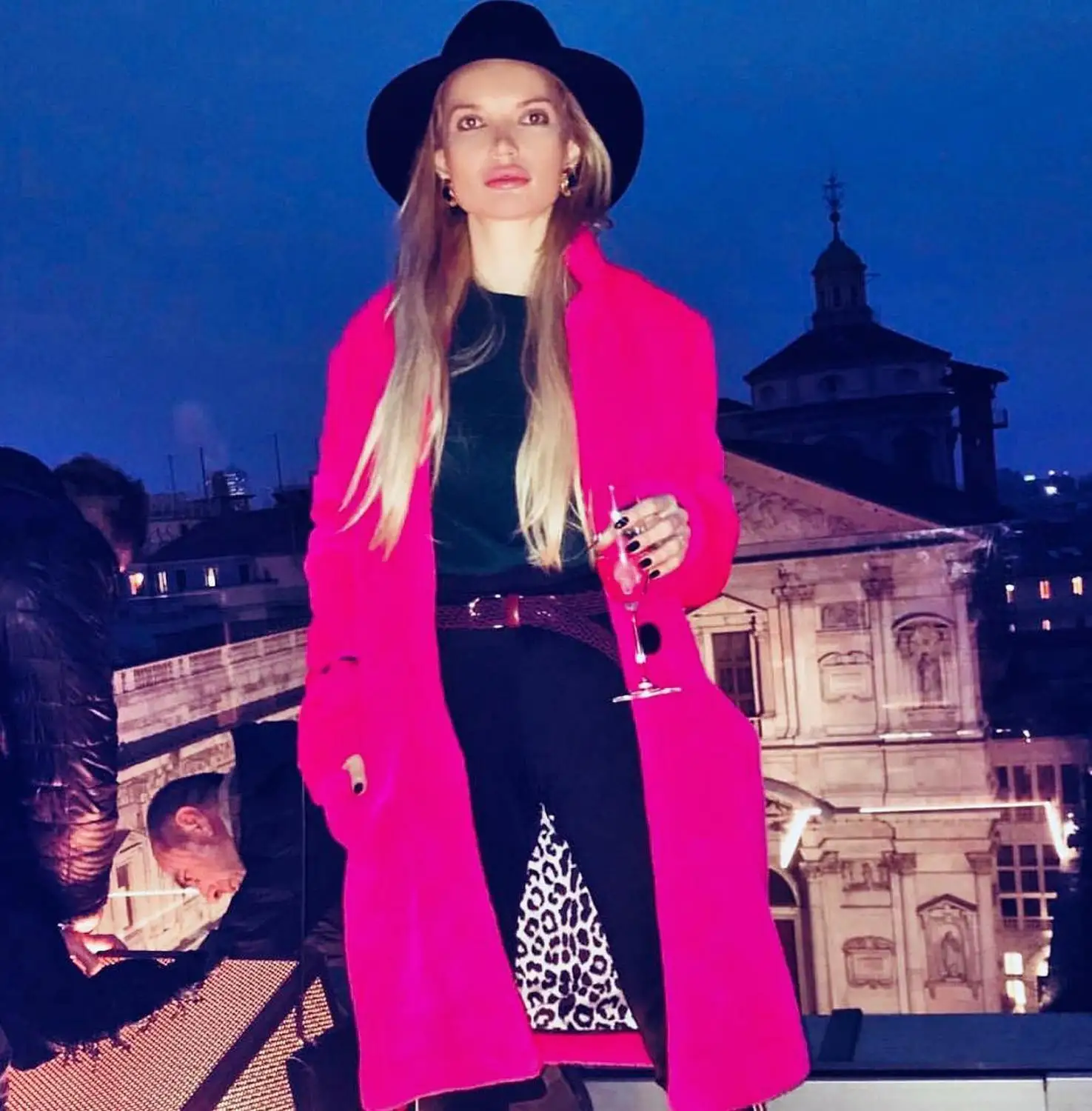 fuchsia peacoat