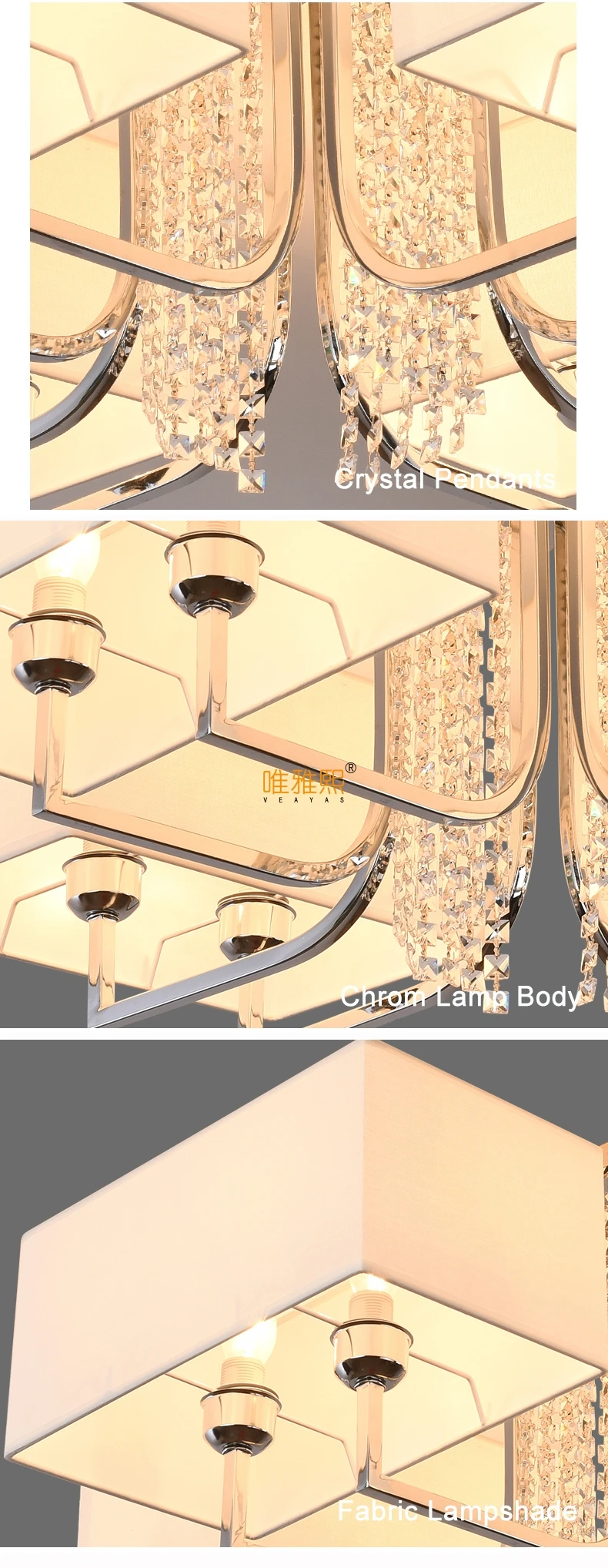 Современная хрустальная люстра освещение для гостиной chrom led люстры украшения дома блеск хрустальные лампы
