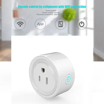 

Universal US Plug Wireless Wifi Remote Control Home Appliance Power Socket Smart Phone Timer Switch Wall Plug White