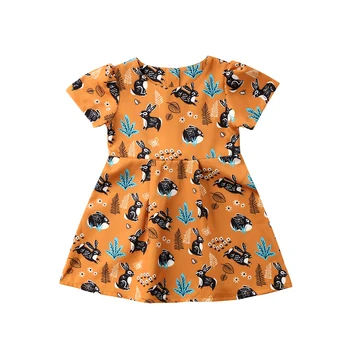 

1-5Y Baby Flower Girl Dress Birthday Wedding Bridesmaid Pageant Graduation Formal Animal Print Dress