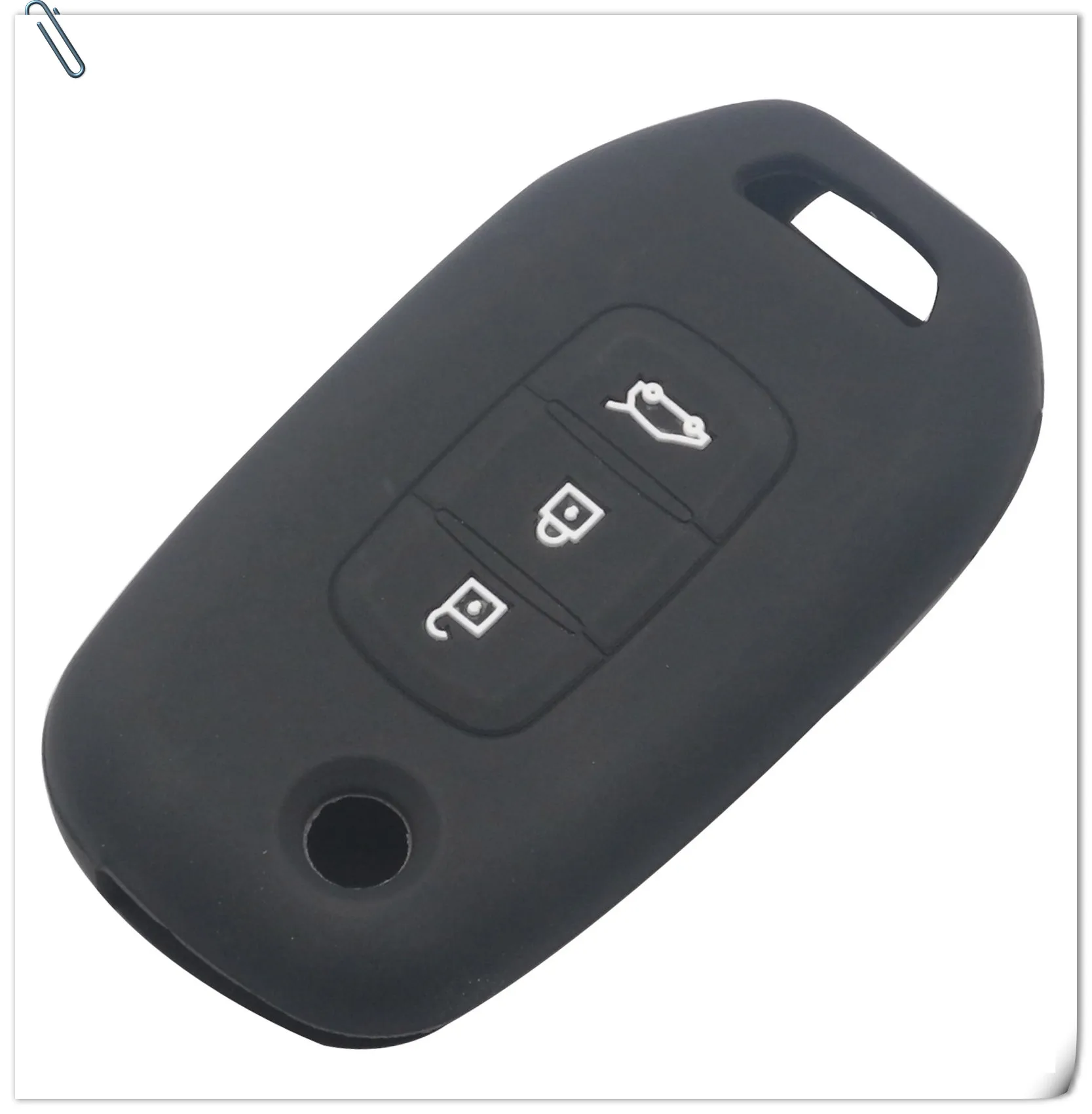 jingyuqin 30pcs/lot for Renault Kadjar Koleos Megan Silicone Remote Flip Key Case Fob Shell Cover Skin Holder 3 Button