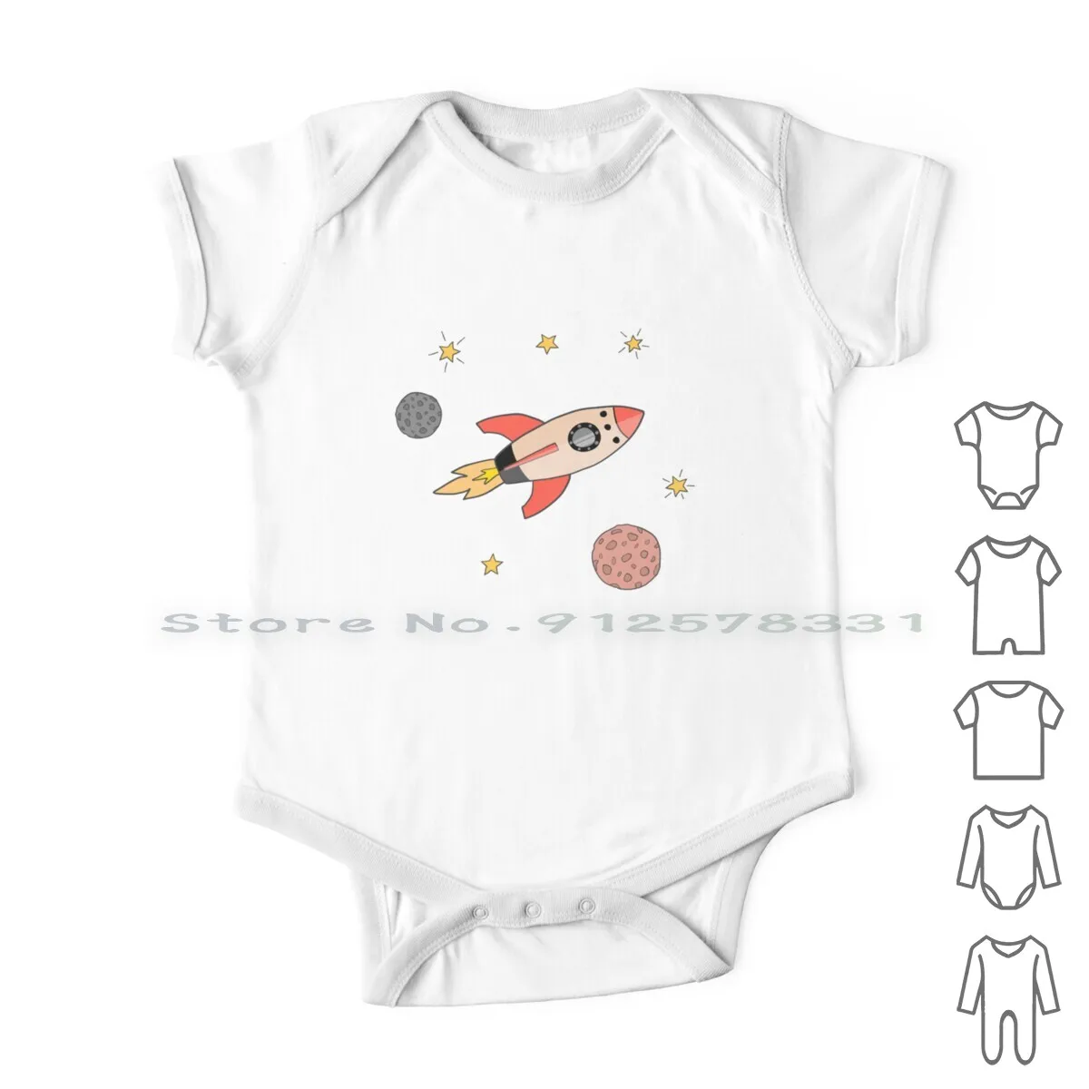 Rocket In Space Vestiti Per Neonati Pagliaccetti Tute In Cotone Fly Orbit Space Space Rocket Apollo Missile Jet Esplora Lo Spazio