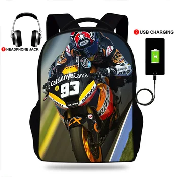 

Customized New backpack USB backpack Mm93 World Chompion Print school students school bag Computer backpack For Teenager boys