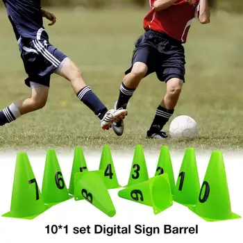 

10PCS Football Training Cone Sports Entertainment Sports Accessories Digital Sign Barrel Roadblock Road Cone Obstacles