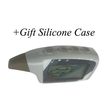 

M5 LCD Remote Control Keychain + Gift Silicone Case For 2 Way Car Alarm System Scher khan M5 Scher-Khan Magicar 5 6 Key Chain