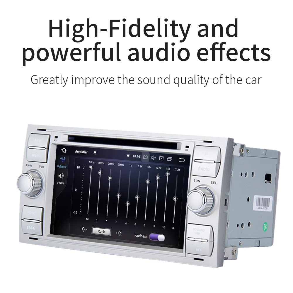 Clearance Dasaita 7" TouchScreen 2 din Android 9.0 Car DVD Player for Ford Focus 2 Kuga Fiesta Mondeo 2003 2004 2005 2006 2007 GPS Radio 2