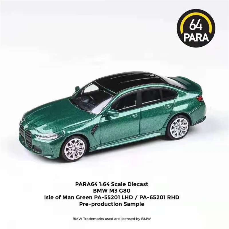 PARA 1:64 M3 G80 White/Green Die-Cast Model Car | Игрушки и хобби