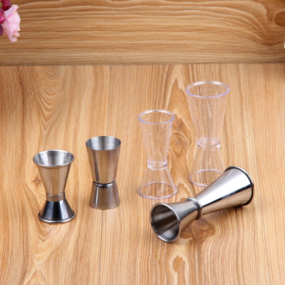 

Stainless Steel Measuring Cup with Scale PC Resin Double Ounce Cups Oz Wine Measuring Jigger Device Large and Small 20-40cc