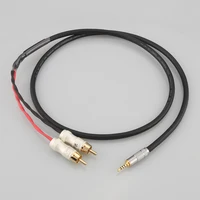Nuovo HIFI 2.5/3.5/4.4mm bilanciato maschio a 2 RCA maschio cavo adattatore Audio 6.35mm XLR 7n-OCC cavo Audio in rame a cristallo singolo