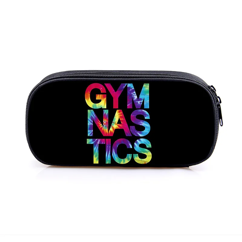 Elegant Gymnastics Art Print Cosmetic Bag Women Pencil Case Girls Stationary Bags Canvas Pencil Box Teenagers School Supplies 3