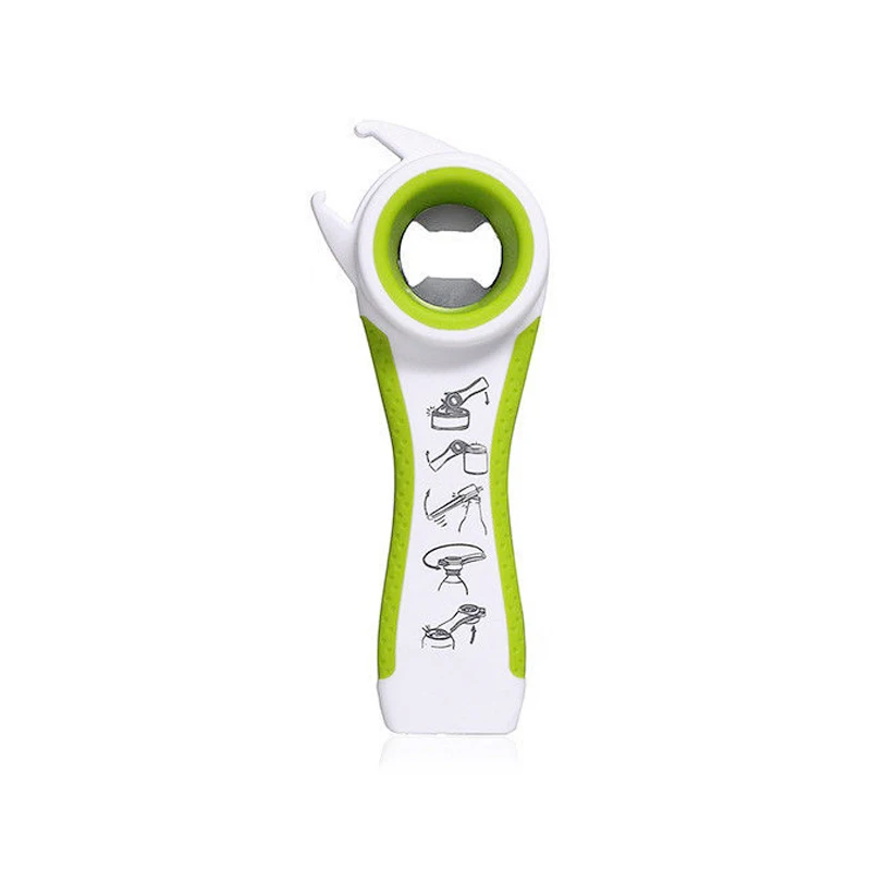 White green 5 в 1 открывалка многофункциональная бутылка с Закруткой открывалка из нержавеющей стали банка захват банка вино пиво крышка скручивающаяся открывалка кухонный инструмент - Цвет: White green