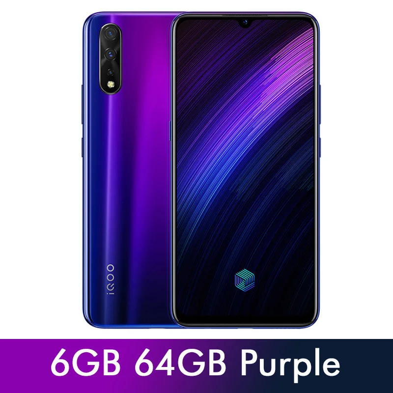 6GB 64GB Purple VIVO iQOO Neo 855, смартфон, 6 ГБ, 64 ГБ, Восьмиядерный процессор Snapdragon 855, 4500 мА/ч, 33 Вт, зарядка, мобильный телефон на базе Android - Цвет: 6GB 64GB Purple