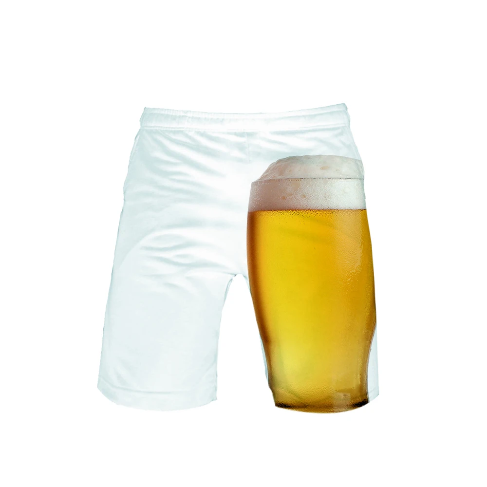 Beer day 3D Повседневная новая одежда с принтом Мужские дышащие и удобные летние шорты вентиляция Пляж Горячая Распродажа шорты плюс