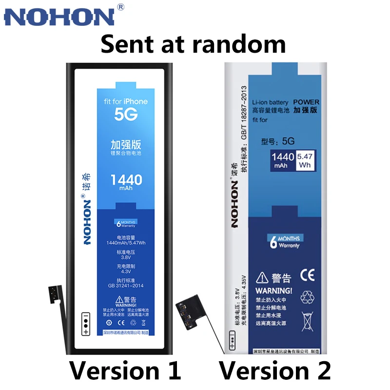 NOHON аккумулятор для Apple iPhone 4 5 6 7 8 iPhone4 iPhone5 iPhone6 iPhone7 iPhone8 i Телефон Замена батареи Бесплатные инструменты