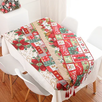 

Party Dinner Non-slip Table Runner Christmas Table Decoration Table Flag Table Mat Tablecloth XMAS Party Supplies