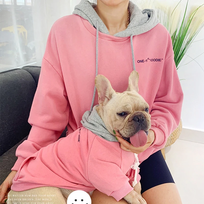 Зимние домашние комплекты одежды для собак Толстовка Костюмы теплые Pet Одежда с принтом в виде собак для Мопсов, французских бульдогов Костюмы для домашних животных Ropa Perro