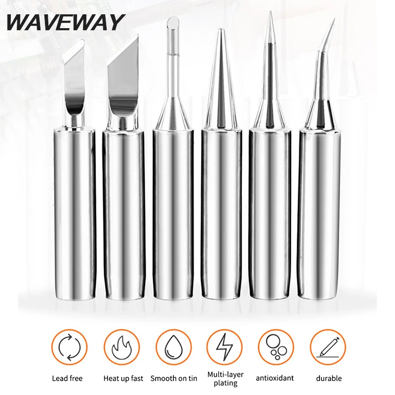 aluminium brazing rods Universal 936 Soldering Iron Tips Pure Copper 900M-T Soldering Iron Tip Lead-free Solder Tips Welding Head BGA Soldering Tools lead welding torch