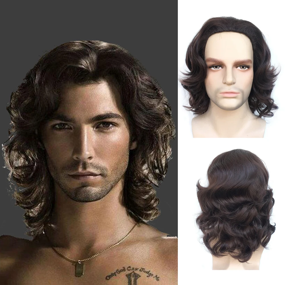 Long Curly Mens Wig