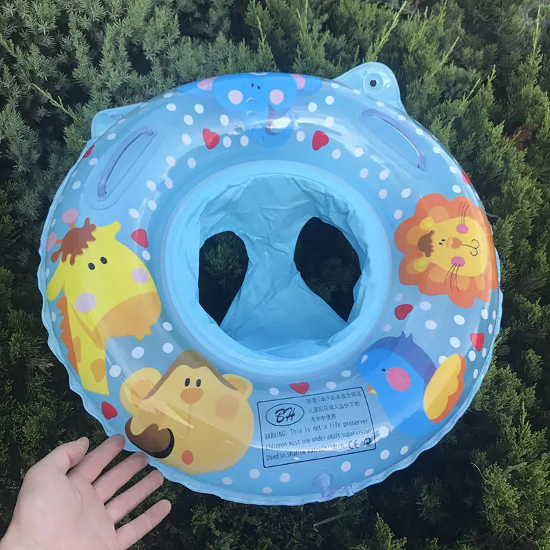 Double Handle Safety Baby Float Swim Ring Inflatable Infant Kids
