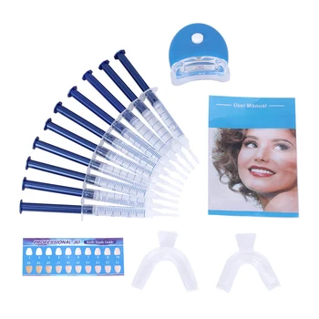 

Professional 44%CP Teeth Whitening Kit Bleaching System Bright White Smiles Teeth Whitening Gel Kit With LED Light
