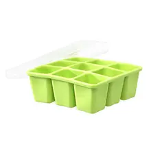 9 Grids Ice Cubes Tray Ice Cube Soft Silicone Mold Storage Containers Heat Cold Resistant Cookie Fondant Household Baking Tool