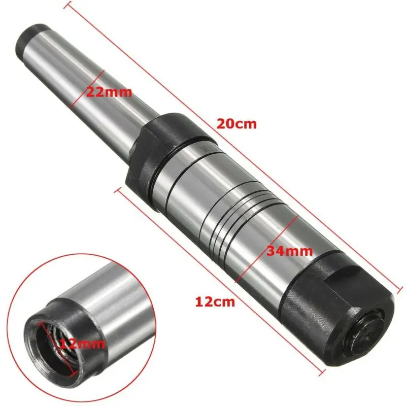 

45 Steel 22mm 22mm Milling Cutter Chuck MT3 MS3 Shank Morse Taper Milling Gear Cutter Tool Holder For 13mm Holes