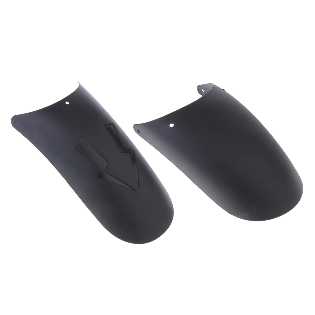 2-Set Black Moto Front Fender MudGuard Extender Rear Extension