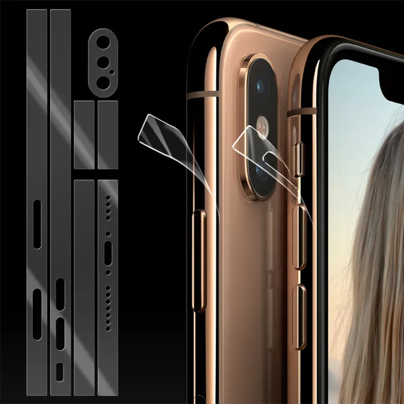 SIANCS 2 шт прозрачная боковая пленка для мобильного телефона для iphone11 8 8plus Xs XSMAX XR Rim защитная пленка ультра-тонкая ТПУ Гидрогелевая пленка