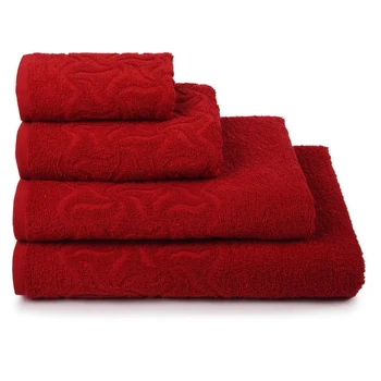 

Terry towel "Rainbow" 100x150 cm, red, 295g / m2