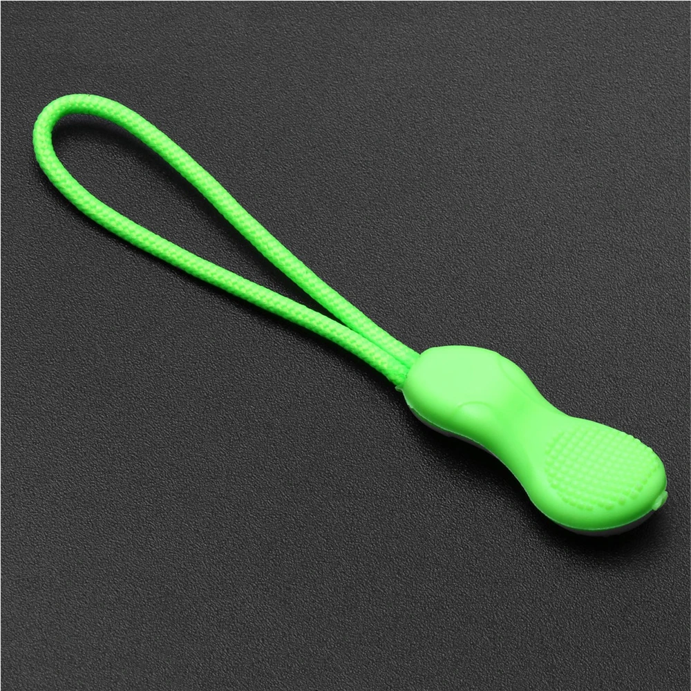 10Pcs Calabash Head Zipper Puller Clothing Plastic Zipper Head Compact Pulling Rope Luggage Bag Tail Rope for