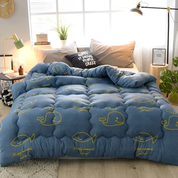 

High Quality Winter Quilt Comforter Twin Single Queen Supper King Size 1-4kKG Duvet Filling Cotton Cover Cheap And Comfortable