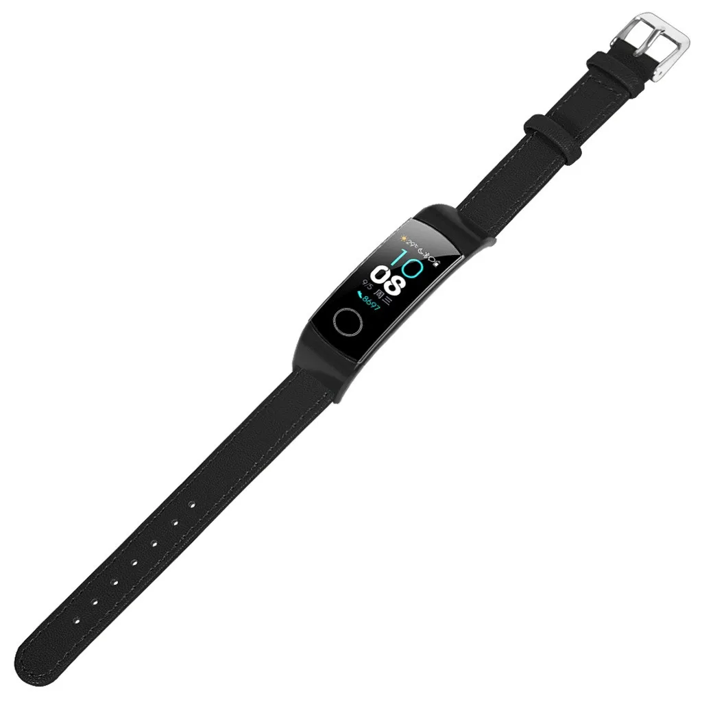 Ремешок из волокнистой кожи для huawei Honor Band 5/4, ремешок для умных часов, ремешок для мужчин, Т-образный ремешок, роскошный браслет для женщин и мужчин, спортивный, 19Aug