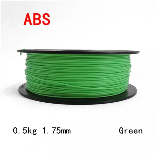 0.5kg green Только для RU! YouSu ABS высокое качество 1,75 мм 10 м/0,5 кг/1 кг ABS 3d нити для 3d принтера нити для 3d принтера материалы для 3d принтера - Цвет: 0.5kg green