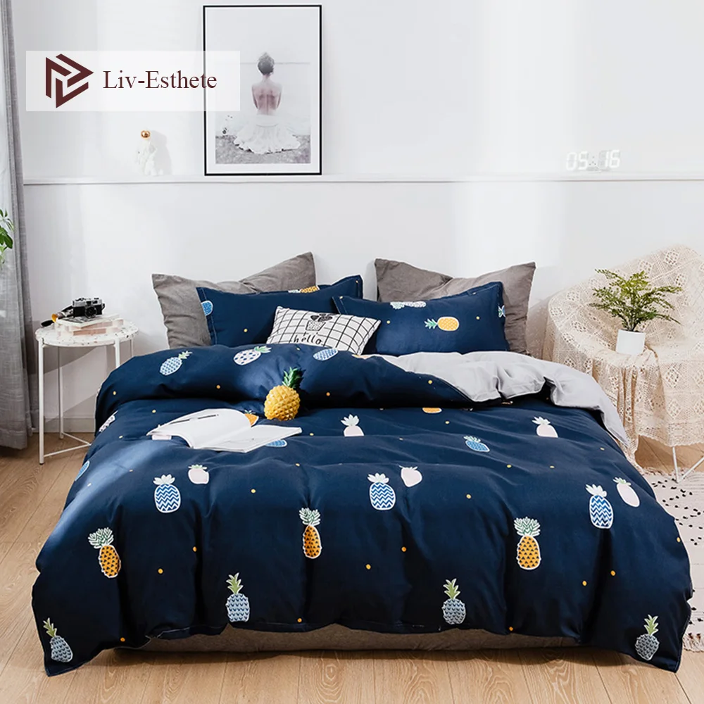Liv Esthete Cartoon Shark Bedding Set Comforter Duvet Cover